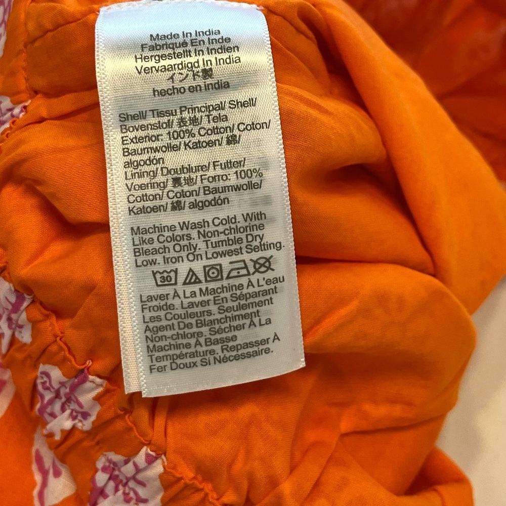 J Crew Factory Bold orange pink Tiered Ruffle Mini Skirt Size Large - Picture 11 of 11